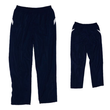 Yj-3006 alineó los pantalones azules de los pantalones de los deportes de Microfiber para los hombres